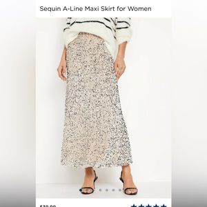 Old Navy Sequin Maxi Skirt XXL